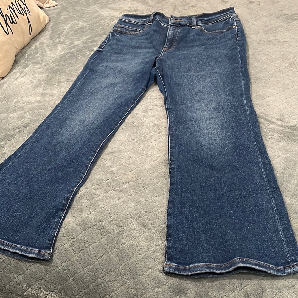 Cropped flare denim